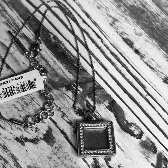 Brighton Picture Frame Rhinestone Locket Pendant Necklace NWT - Picture 6 of 12